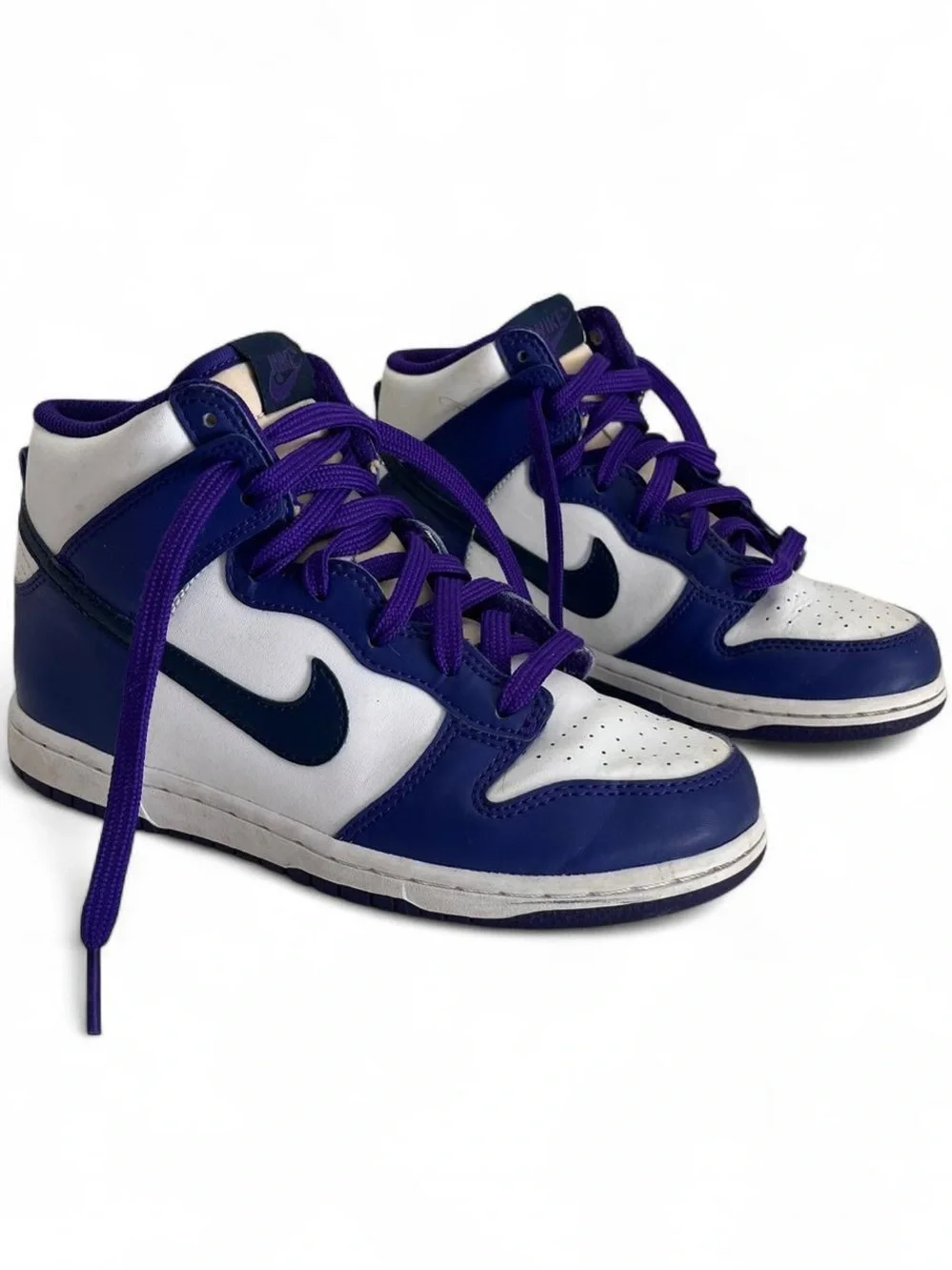 3Y Nike Dunk High Top Electro Purple Athletic Basketball Sneakers Womens’s 3.5